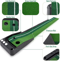 Thumbnail for Golf Putting Mat Practice Putter Indoor Outdoor Training Exerciser