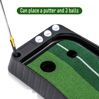 Thumbnail for Golf Putting Mat Practice Putter Indoor Outdoor Training Exerciser