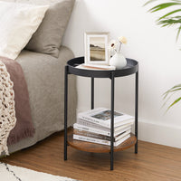 Thumbnail for Vasagle Stylish Bedside Table round Side Table End Table - Homyspire