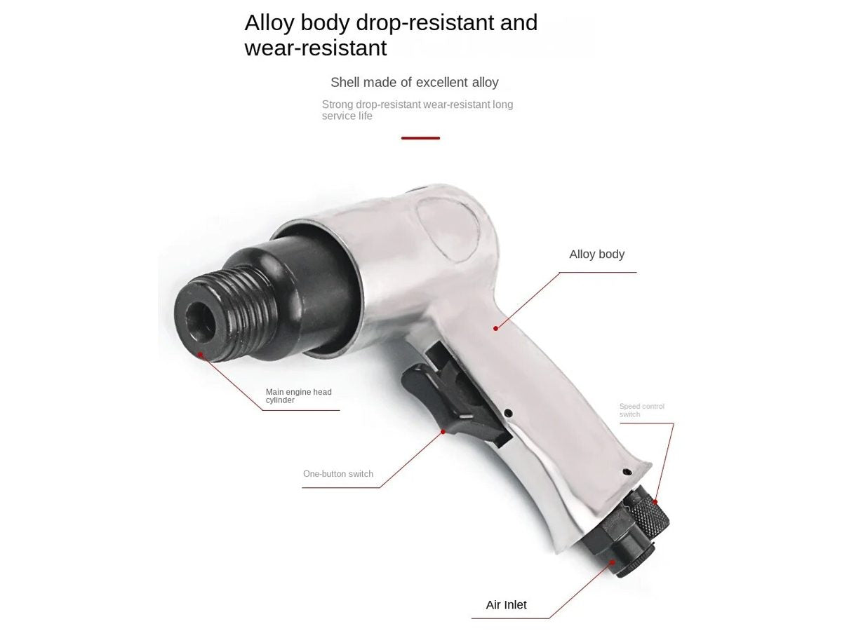 Needle Scaler Pneumatic Air Gun Pistol Air Tool Rust Remover