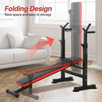 Thumbnail for Adjustable Weight Bench Fitness Bench Home Gym Squat Rack