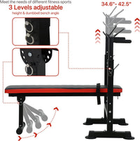 Thumbnail for Adjustable Weight Bench Fitness Bench Home Gym Squat Rack