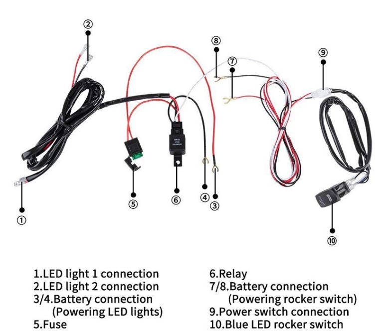 LED Light Bar Wiring Harness Kit