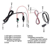Thumbnail for LED Light Bar Wiring Harness Kit