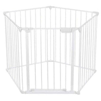 Thumbnail for Wide Baby Gate 290cm Adjustable 5-Panel Safety Fence with Door for Pets & Kids
