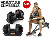 Thumbnail for Adjustable Dumbbells 24Kg Adjustable Weights Dumbbells