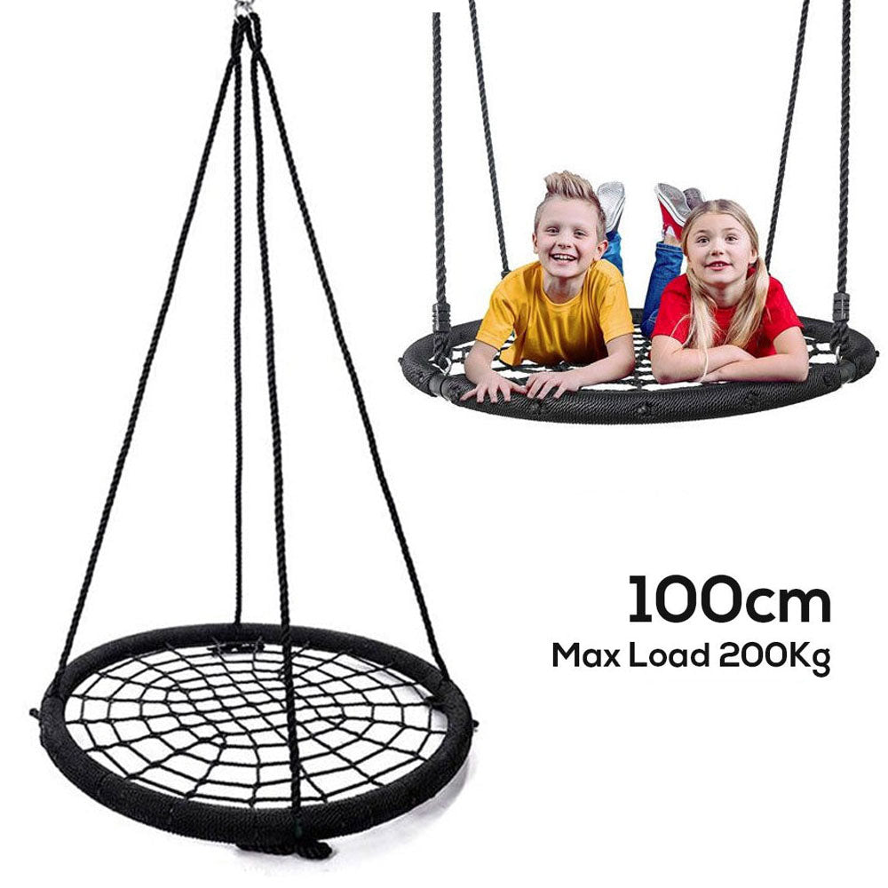 Tree Swing Spider Web Tree Swing Net Swing Platform Rope Round Swing Detachable