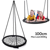 Thumbnail for Tree Swing Spider Web Tree Swing Net Swing Platform Rope Round Swing Detachable