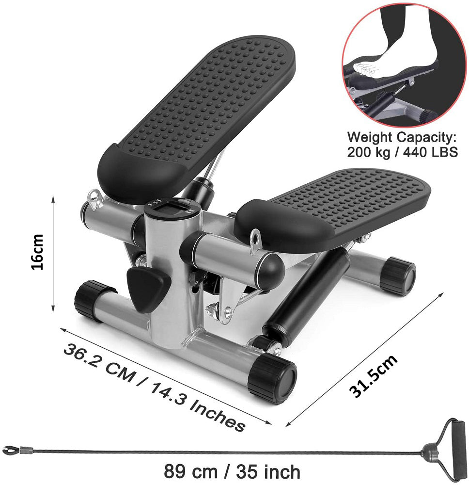 Mini Stepper with Resistance Rope Aerobic Trainer