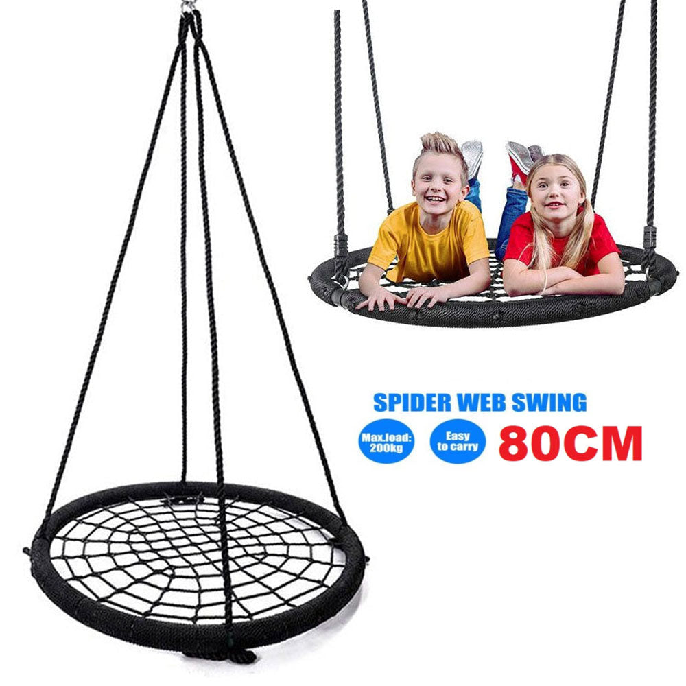 Tree Swing Spider Web Tree Swing Net Swing Platform Rope Round Swing Detachable