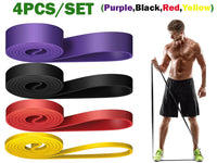 Thumbnail for 4Pcs Resistance Bands Exercise Yoga Pilates Rubber Fitness Training