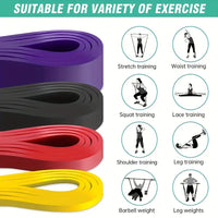 Thumbnail for 4Pcs Resistance Bands Exercise Yoga Pilates Rubber Fitness Training