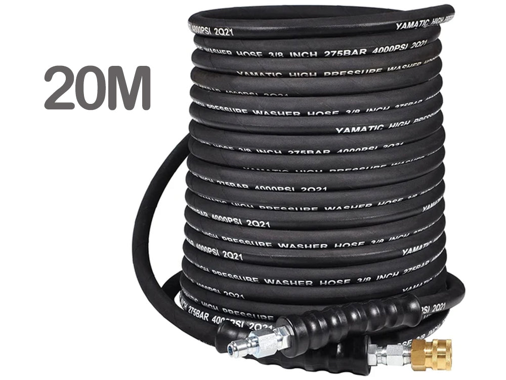 20M High Pressure Washer Hose Replacement Water Cleaning Pipe 3/8QC