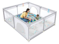 Thumbnail for Portable Baby Playpen Fence Gate Wall Fence Barrier Play Gym Mat 150cm