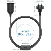 Thumbnail for 1PC E27 Socket With Wire Lamp Holder For Bulb With Power Cord Electrical Outlet