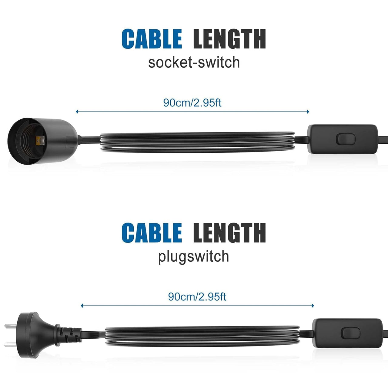 1PC E27 Socket With Wire Lamp Holder For Bulb With Power Cord Electrical Outlet