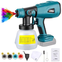 Thumbnail for Cordless High Pressure Spray Gun Paint Sprayer For Makita 18V Battery 1000ml