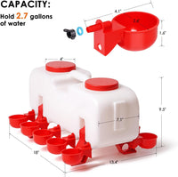 Thumbnail for Poultry Waterer Chicken Feeder for Chicken Quail Duck Goose Turkey