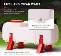 Thumbnail for Poultry Waterer Chicken Feeder for Chicken Quail Duck Goose Turkey