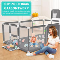 Thumbnail for Portable Baby Playpen Fence Gate Wall Fence Barrier PlayPen