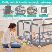 Thumbnail for Portable Baby Playpen Fence Gate Wall Fence Barrier PlayPen