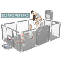 Thumbnail for Portable Baby Playpen Fence Gate Wall Fence Barrier PlayPen