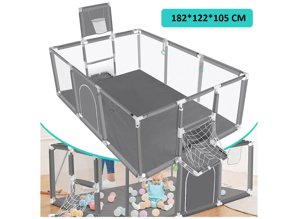 Portable Baby Playpen Fence Gate Wall Fence Barrier PlayPen