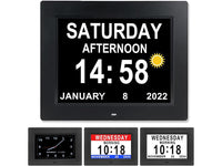 Thumbnail for 8inch LED Dementia Digital Calendar Clock Alarm Extra Large Day/Week/Month/Year