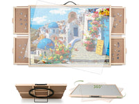 Thumbnail for 1500 Piece Rotating Puzzle Table with Drawers, 360° Turntable