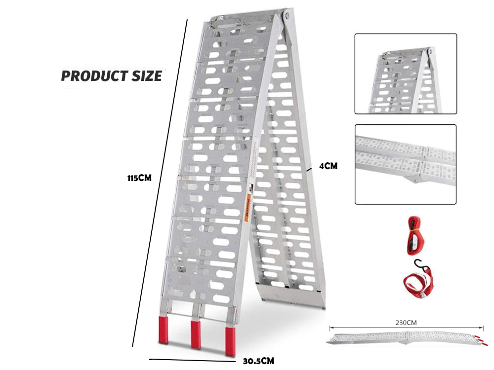 Aluminum Folding Ramp ATV Mower Loading Ramp