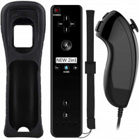 Thumbnail for Replacement Wii Remote Controller, 2 in 1 Remote with Nunchuck Controller Compatible with Wii Wii U Console