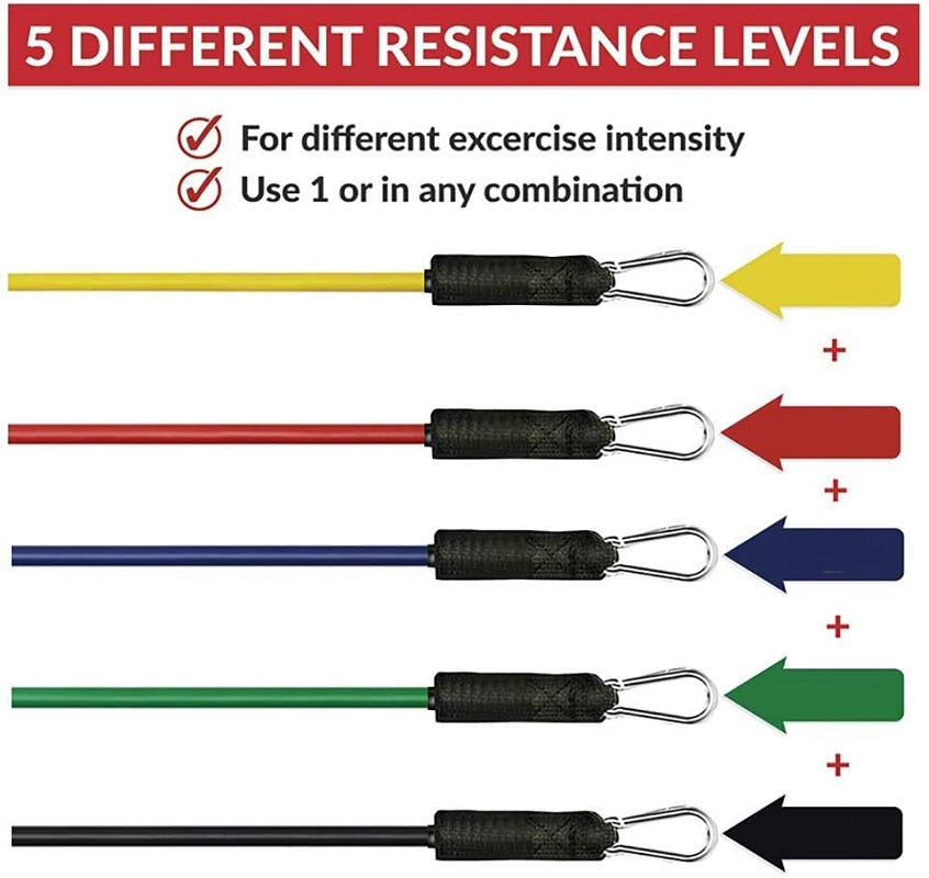 Fitness Exercises Resistance Bands Set