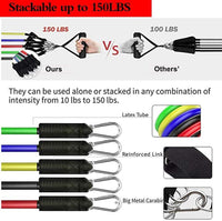 Thumbnail for Fitness Exercises Resistance Bands Set