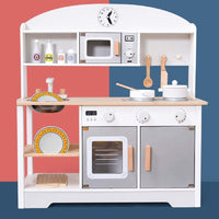 Thumbnail for Wooden Play Kitchen Kids Kitchen Set Pretend Playset