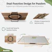 Thumbnail for 1500 Piece Rotating Puzzle Table with Drawers, 360° Turntable