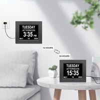 Thumbnail for 8inch LED Dementia Digital Calendar Clock Alarm Extra Large Day/Week/Month/Year