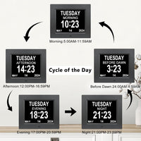 Thumbnail for 8inch LED Dementia Digital Calendar Clock Alarm Extra Large Day/Week/Month/Year