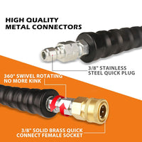 Thumbnail for 20M High Pressure Washer Hose Replacement Water Cleaning Pipe 3/8QC