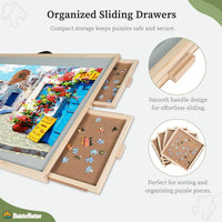 Thumbnail for 1500 Piece Rotating Puzzle Table with Drawers, 360° Turntable