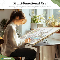 Thumbnail for 1500 Piece Rotating Puzzle Table with Drawers, 360° Turntable