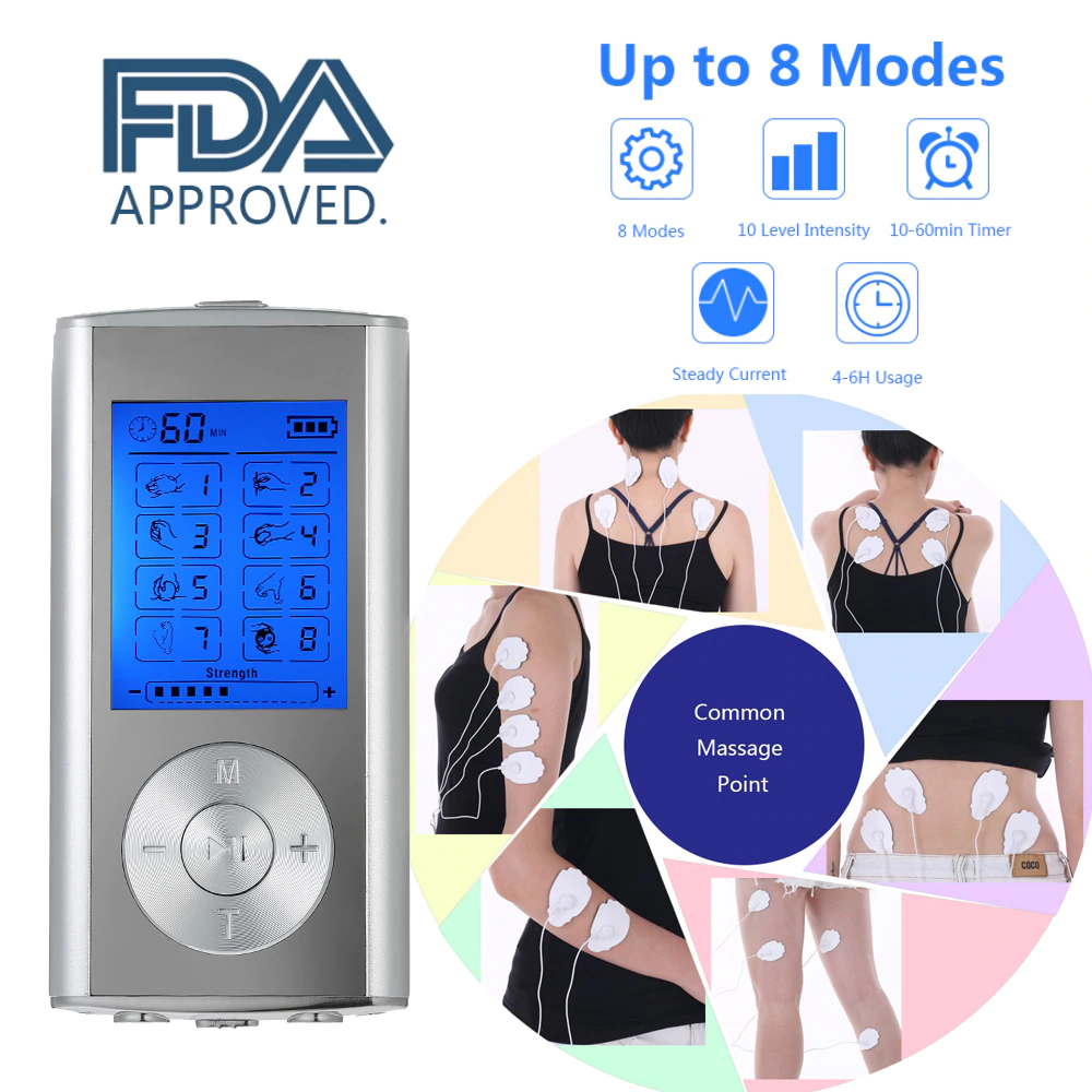 Tens Machine 8 Mode Tens Ems Massager Muscle Stimulation – Homyspire AU