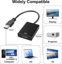 Thumbnail for USB 3.0 to HDMI Adapter, 1080P Video Converter Cable