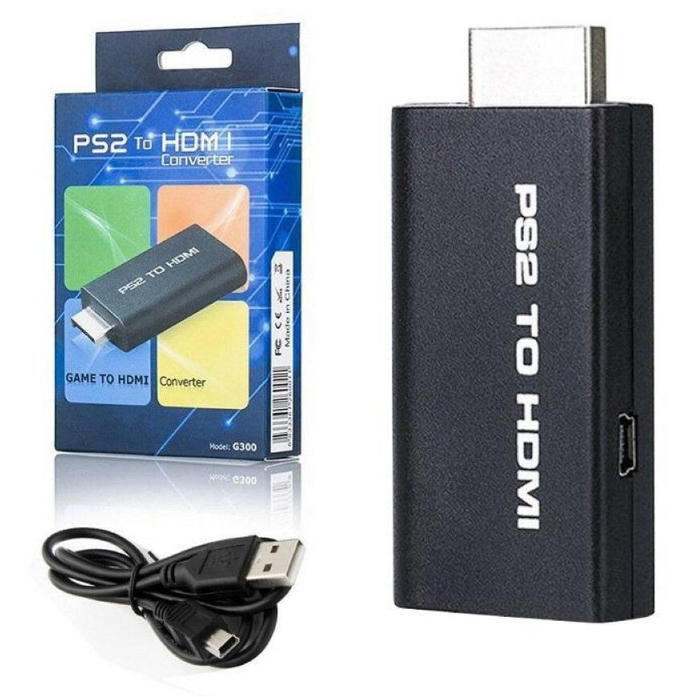 PS2 to HDMI Converter Adapter with USB Power Cable for PlayStation 2 Console