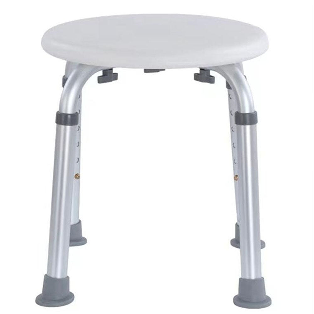 Adjustable Height Shower Stool Tub Chair With Anti-Skid Legs Lightweight Round Bath Seat