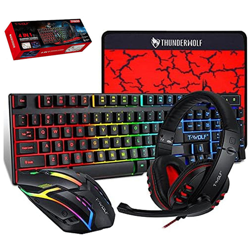 TF800 office keyboard mouse headset audio four-piece set game keyboard set