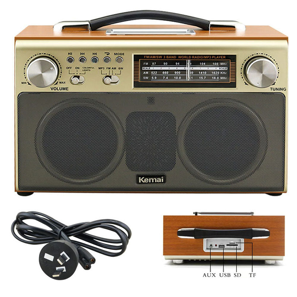 AM/FM Portable Radio Speaker/Earphones Plug Jack/on Battery or Mains Power AC/DC