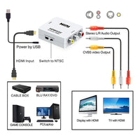 Thumbnail for HDMI to RCA Converter Adapter for TV Stick, Roku, Chromecast, Apple TV, PC, Laptop, Xbox