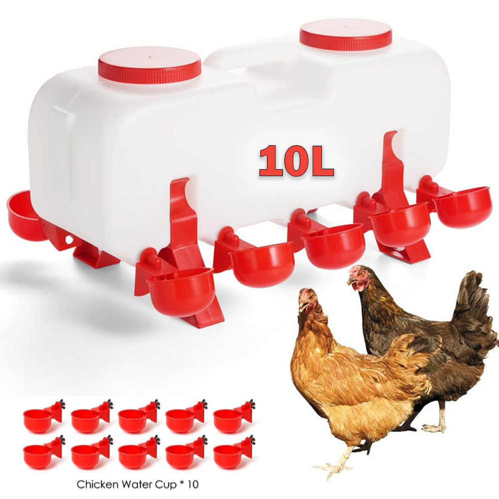 Poultry Waterer Chicken Feeder for Chicken Quail Duck Goose Turkey