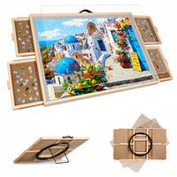 Thumbnail for 1500 Piece Rotating Puzzle Table with Drawers, 360° Turntable