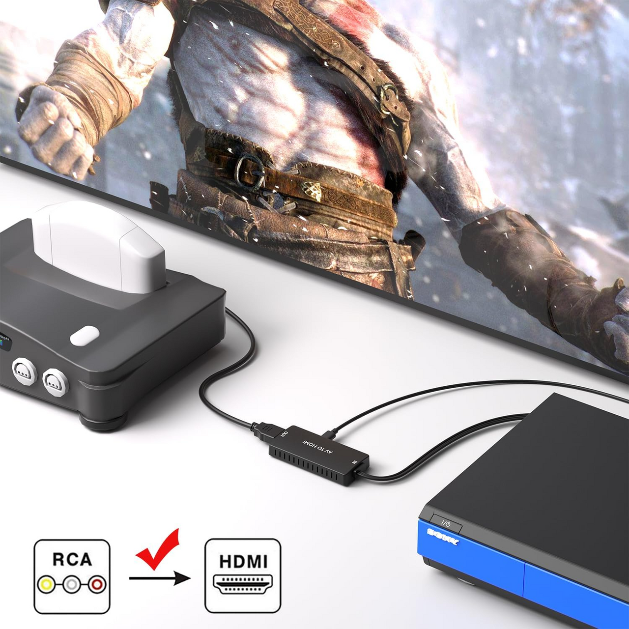 RCA to HDMI Adapter AV to HDMI Adapter